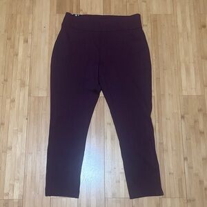 Express Deep Burgundy Cropped Pants